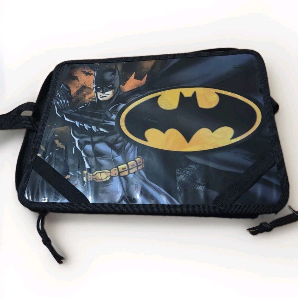 Batman Art Portfolio Storage Case w Sketch Pad Stickers Tin DC Comics Zip Folder